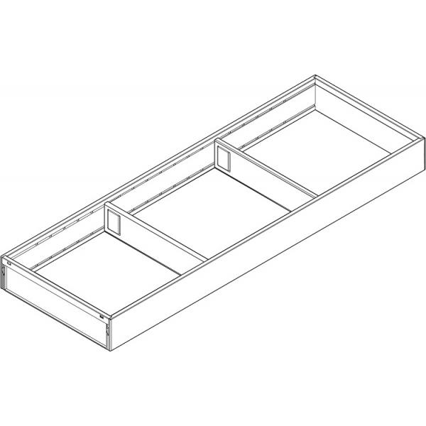 AMBIA-LINE Rahmen, für LEGRABOX/MERIVOBOX Schubkasten, Stahl, NL=650 mm, Breite=200 mm, ZC7S650RS2